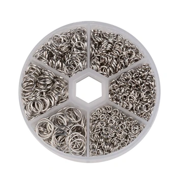

1745pcs Iron Open Jump Rings DIY Mixed Size 4-10 mm for jewelry Making Findings 19QC