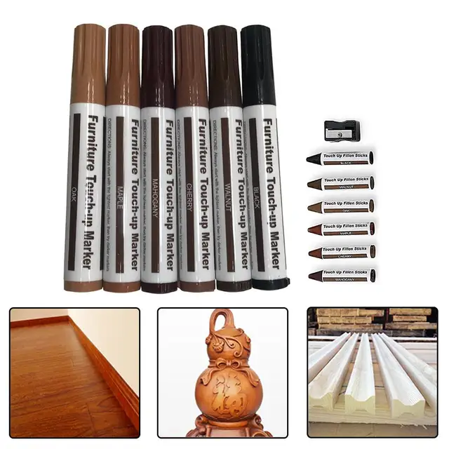 Wood Grain Color Correction Pen Furniture Touch Up Pen Floor Repair Repair  Scratch Off Paint Complementary Color Repair Marker - AliExpress
