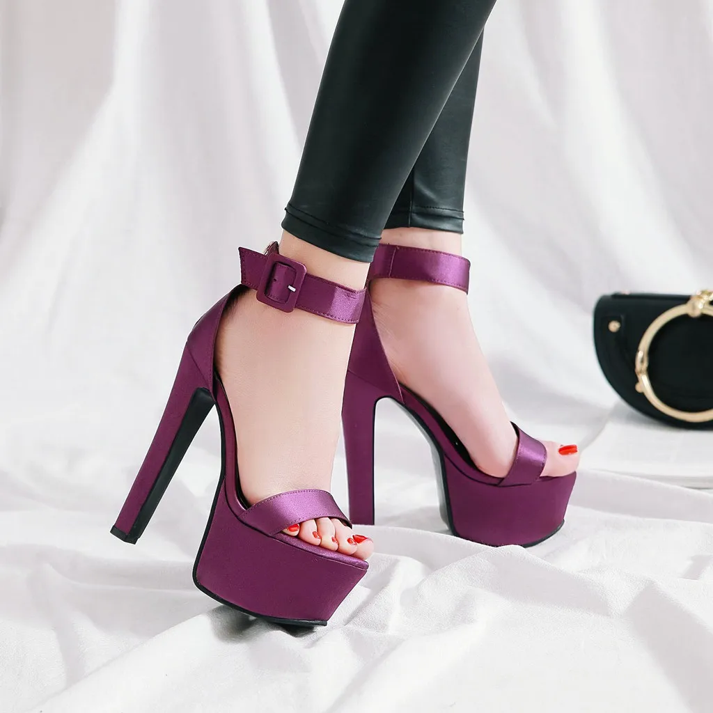 red and purple heels