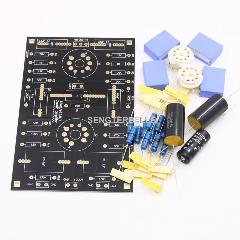 Hifi 12AX7+12AU7 Tube Preamplifier Preamp Board Kit Base On Marantz 7 Circuit