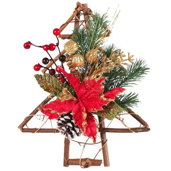 

1pc Pendant Classic Fashionable Wood Christmas Tree Decoration Hanging Pendant for Door Wall
