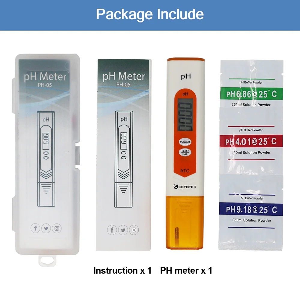 Тип ручки рН метр TDS EC измеритель температуры цифровой ЖК-дисплей инструменты для тестирования воды портативный PPM датчик качества воды - Цвет: PH meter with box