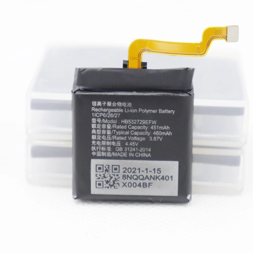 

5pcs/lot HB532729EFW 460mAh Li-Polymer Battery for huawei GT2 Pro smartwatch