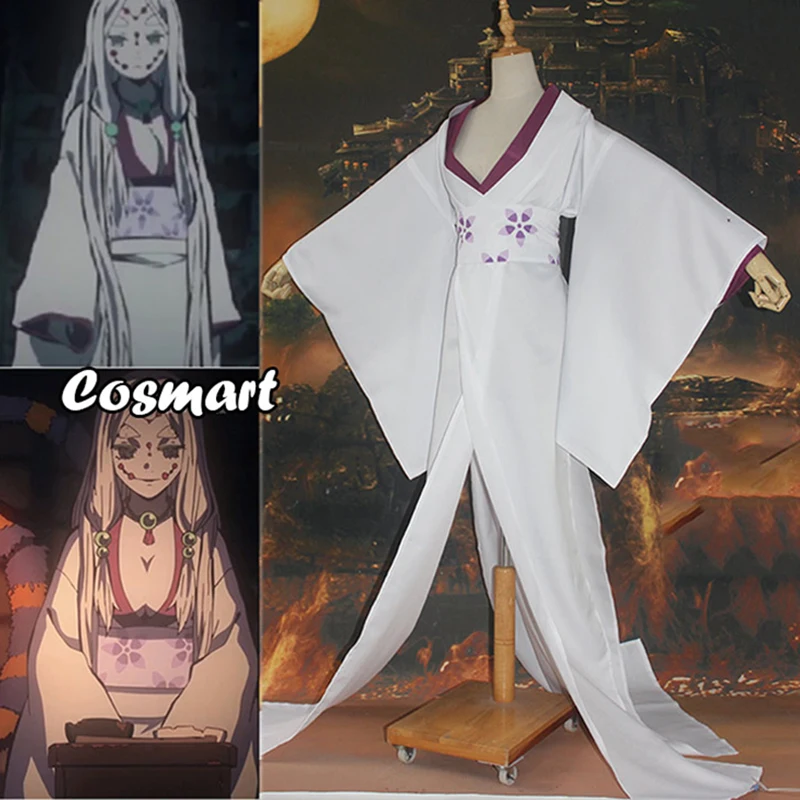

Anime Demon Slayer Kimetsu no Yaiba Spider Hill Rui's Mother Spider Rui Mother Cosplay Costume Battle Suit Kimono Uniform Hallow