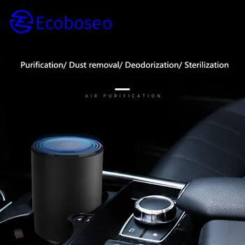 

ECOBOSEO Air Purifier HEPA Filter Fresh Air Anion Car Air Purifier Infrared Sensor Air Cleaner freshener for Car Home Office