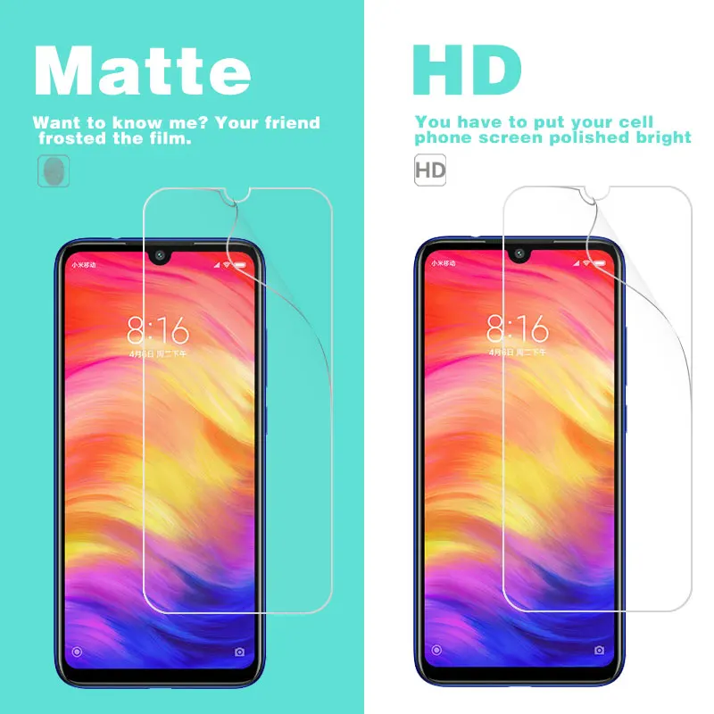 HD прозрачная глянцевая пленка для Xiaomi Redmi Go Note 2 3 4 4X 5 Pro 7 S2 глобальная версия