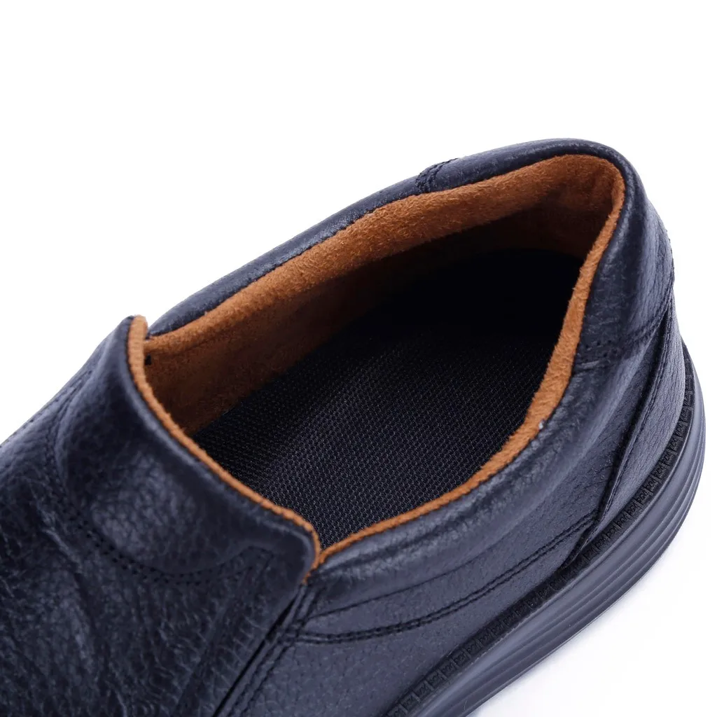 Men Slip-On Breathable Soft-Sole Winter Keep Warm Snow Boots Casual Shallow Flat-Bottomed Shoes Light Loafers Flats Shoes