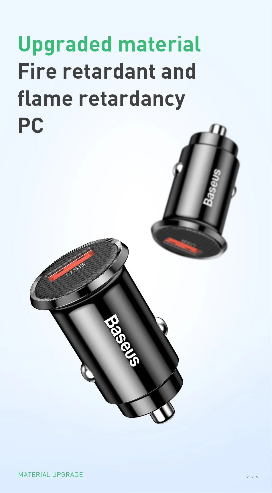 Baseus mi ni USB Автомобильное зарядное устройство Quick Charge 3,0 Автомобильное зарядное устройство для iPhone samsung Xiaomi mi QC3.0 QC Быстрая Мобильная Автомобильная зарядка