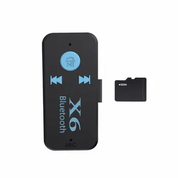 

Small Size Adapter Wireless Receiver 3.5mm Audio Jack TF Card Reader MIC Call Support For Car Speaker