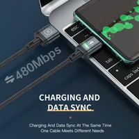 KUULAA LED magnetyczny kabel USB 3A szybkie ładowanie typ C kabel magnes ładowarka Micro USB kabel telefon komórkowy dla iPhone 13 12 11 przewód 3