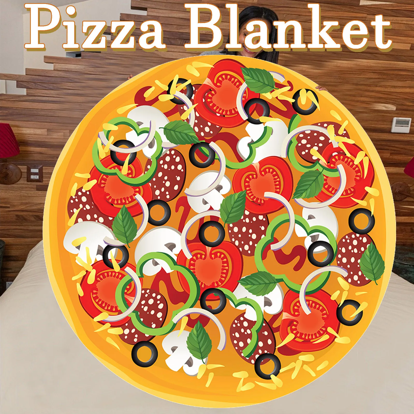 Удобная Еда творения пиццы Обёрточная бумага Одеяло для рисования идеально