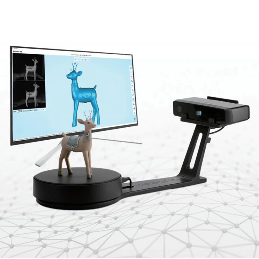 EinScan-SE Shinning 3D 백색광 데스크탑 3D 스캐너, 0.1mm 정확도, 8s 스캔 속도, 고정/자동 스캔 모드
