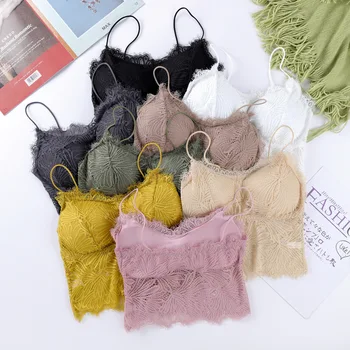 

Sexy Lace Bras For Women Non-adjusted Straps Top Mujer Female Lingerie Breathable Brasieres Mujer Thin Seamless Bras