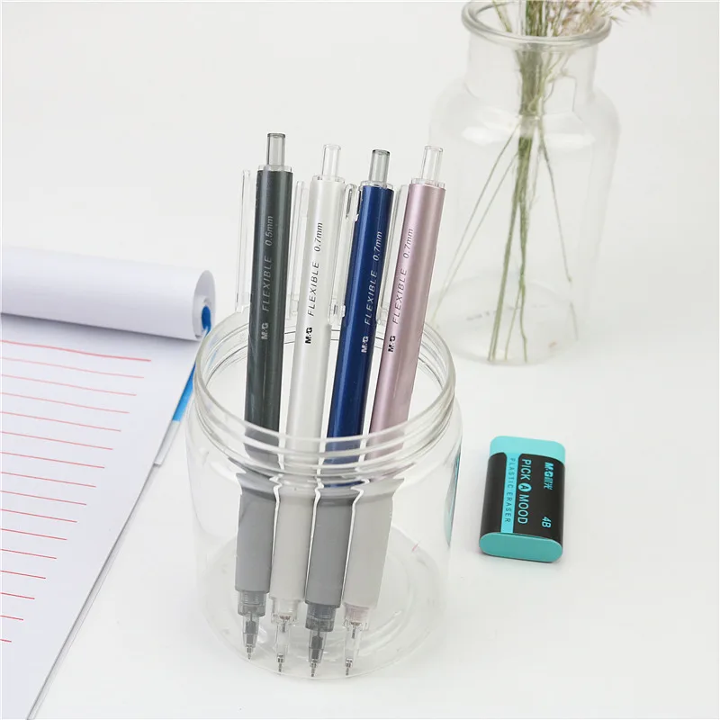1 шт. M& G металлический механический карандаш высокого качества пластиковый держатель ручки автоматический карандаш школьные ручки канцелярские принадлежности