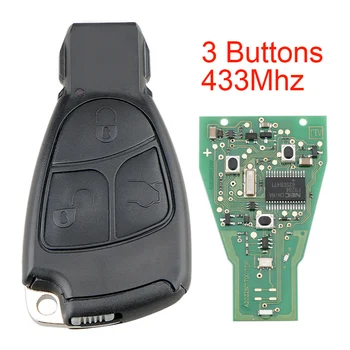 

433Mhz 3 Buttons Universal Black Smart Remote Car key Fob Suitable for Mercedes Benz B / C / E / ML / S / CLK / CL
