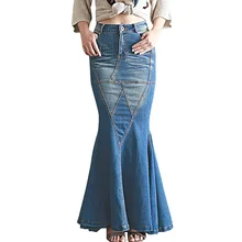 denim long skirts online