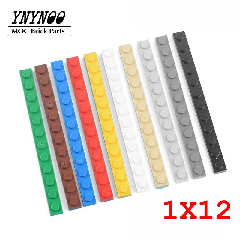

20Pcs/lot Brick Plate 1x12 MOC 60479 Building Blocks Bricks Plates Parts Compatible with 43273 DIY Educational Toys Children