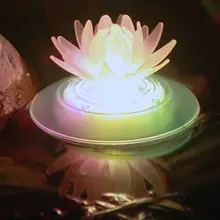 Светодиодный светильник, плавающий на солнечной батарее, RGB, меняющий цвет, в форме лотоса/лягушки, для улицы, для сада, бассейна, для воды, декоративный светильник, 0,8 Вт, плавающая лампа