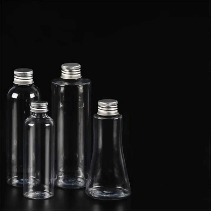 

5ML/10ML/20ML/30ML Plastic Bottle With Aluminum Screw Cap Plug Transparent Lotion Bottle Travel Portable Cosmetic Container