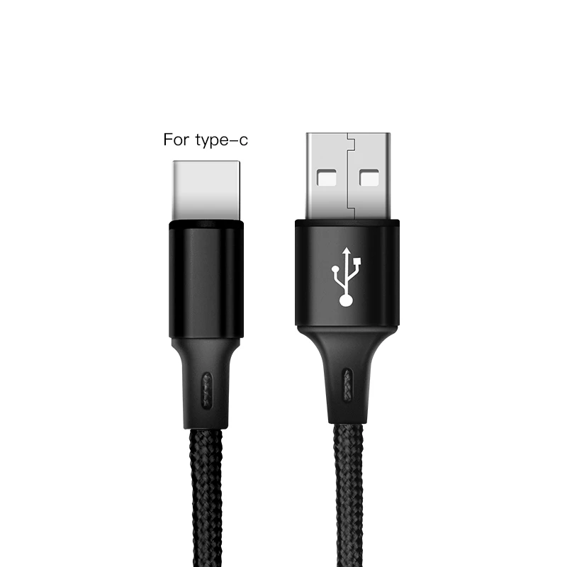 Black for type c VEEAII 3A кабель для передачи данных зарядное устройство USB кабель type C для samsung S8 S9 S10 Plus Xiaomi Redmi зарядный USB 1 м 2 м 0,25 м Шнур для мобильного телефона - Цвет: Black for type c