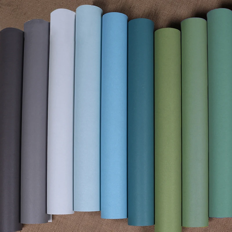 Стиль скандинавские современные обои для стен сплошной шелк цвета текстурированная настенная бумага для стен ткань спальня настенная бумага зеленый синий