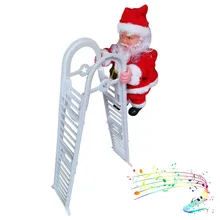 Рождественская музыкальная электрическая альпинистская подвесная лестница, вокальные игрушки, елочные украшения, забавная игрушка, украшение
