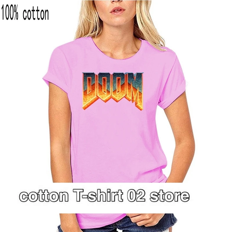 Official Mens Doom Logo T-Shirt Video Game Series Classic Merch Shooter Demons 