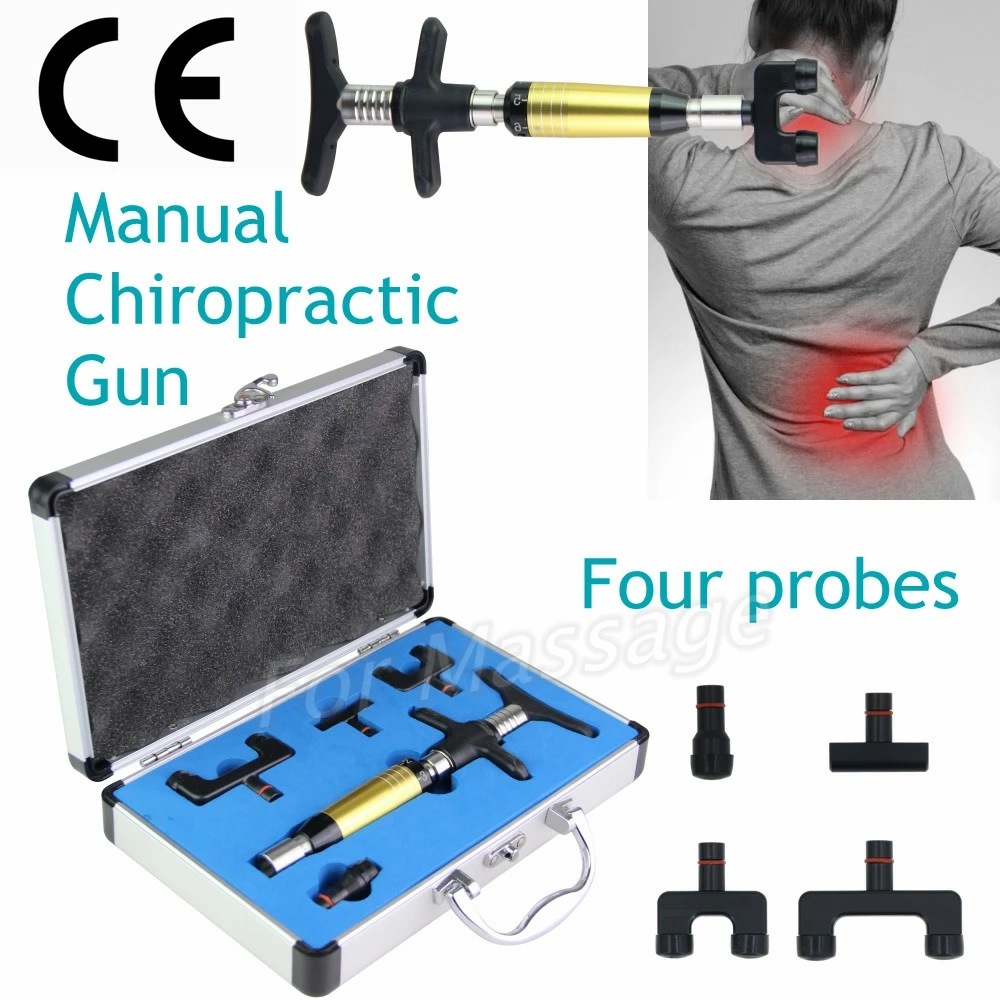 

Manual Chiropractic Tool 6 Levels 4 Heads Body Relaxation Spine Massage Corrector Therapy Correction Spinal Manual Gun 2021 New