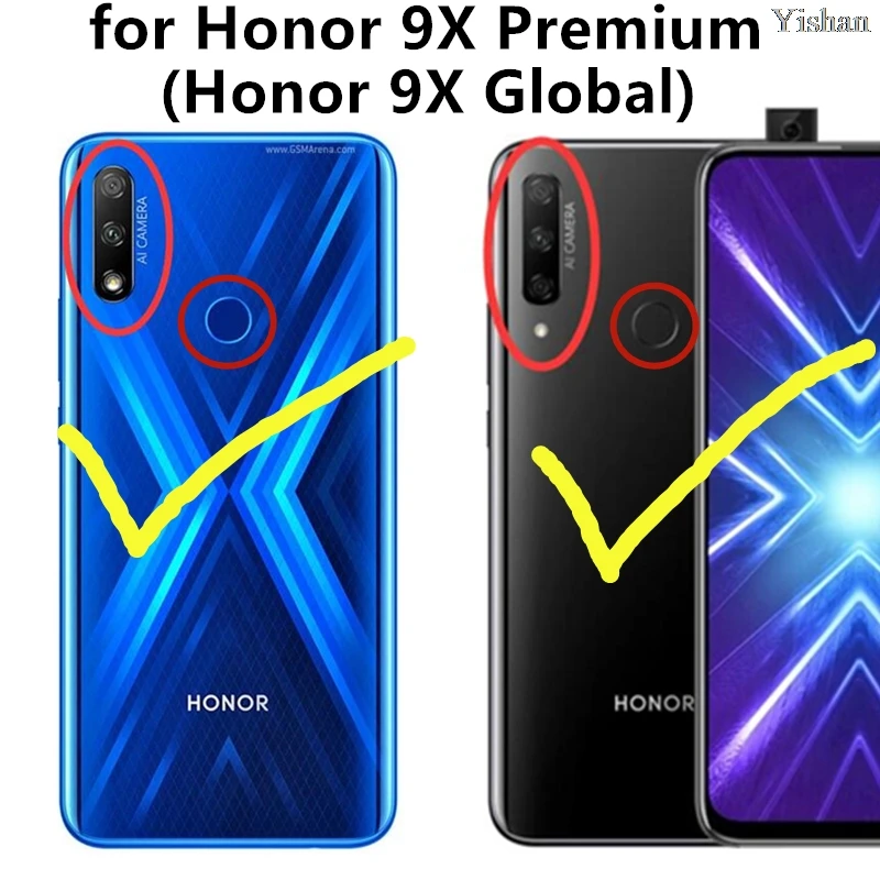 Чехол-книжка из искусственной кожи, чехол-бумажник для huawei Honor 9X Premium(Honor 9X Global с задней разблокировкой отпечатков пальцев) GG