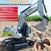 1:24 All-Terrain Driving Remote Control Excavator 680 Degree Work Rotating 30Min Bright LED Lights Simulation Sound RC Trck Toy 1