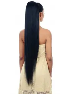 Мстн 30-дюймовый заколки на для волосы 2021 синтетический заколка для волос ворс термостойкий прямые волосы с конским хвостом накладные волос...