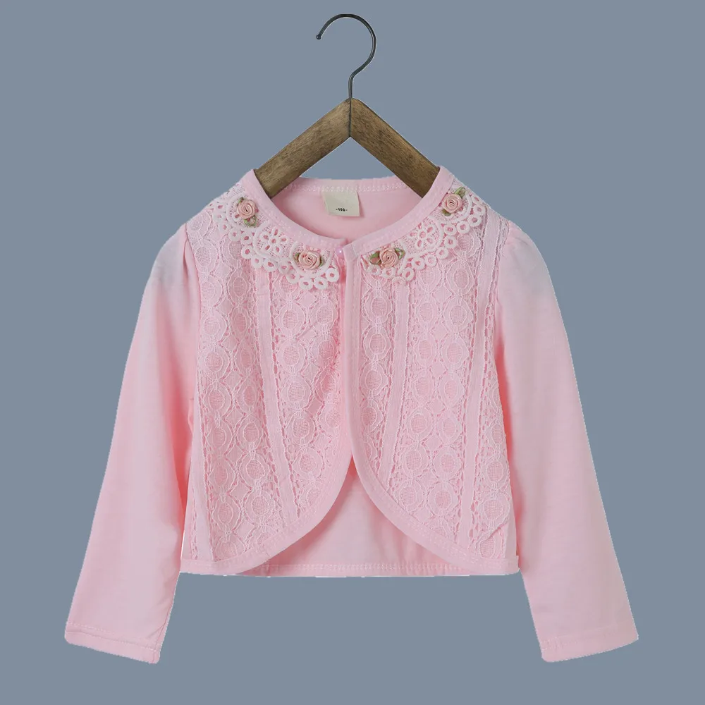 KC1531 pink RL/верхняя одежда для девочек, Детский кардиган, вечерние, свадебные, белые свитера, куртка для девочек, Одежда для девочек 1, 2, 3, 4, 6, 8, 10 лет - Цвет: KC1531 pink