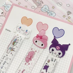 1 peça kawaii kt gato régua bonito papelaria desenho presente estudante material de escritório escola pesquisa desenho papelaria