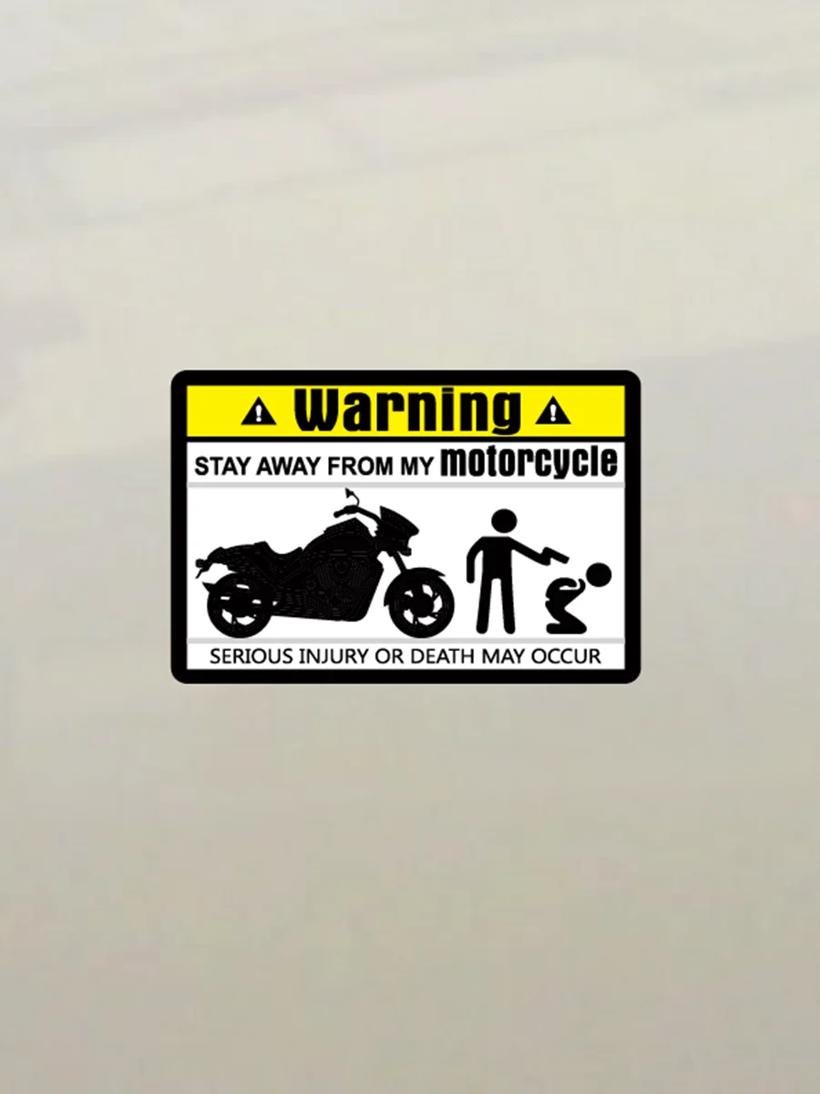 Funny Dont Touch Warning Mark Text Unique Decal Car Sticker Decals for Motorbike Motorcycle 8cmx5.3cm