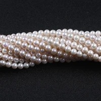 Fine Jewelry Hot Selling Chinese Akoya Round Shape Natural White Color Pearl Strand 2