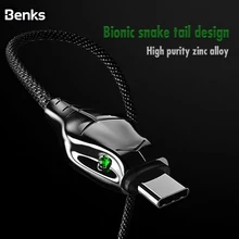 Benks 5A usb type-C кабель для быстрой зарядки huawei mate 30 20 P30 P20 Pro samsung S9 S10 для Xiaomi Mi 8 USB-C