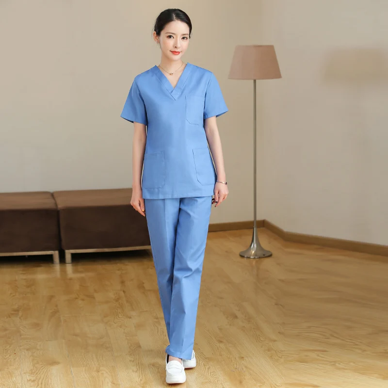 Preise Krankenhaus Ärzte Medizinische Sets Kurzen ärmeln Uniformen Anzüge Dental Klinik Schönheit Salon Arbeitskleidung Kleidung pflege scrubs tops hosen