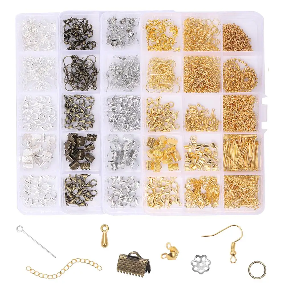 Jump Rings for Jewelry Making Necklace Repair Kit Jewelry Making Supplies  with Jump Rings Lobster Clasps Necklace Chain - AliExpress