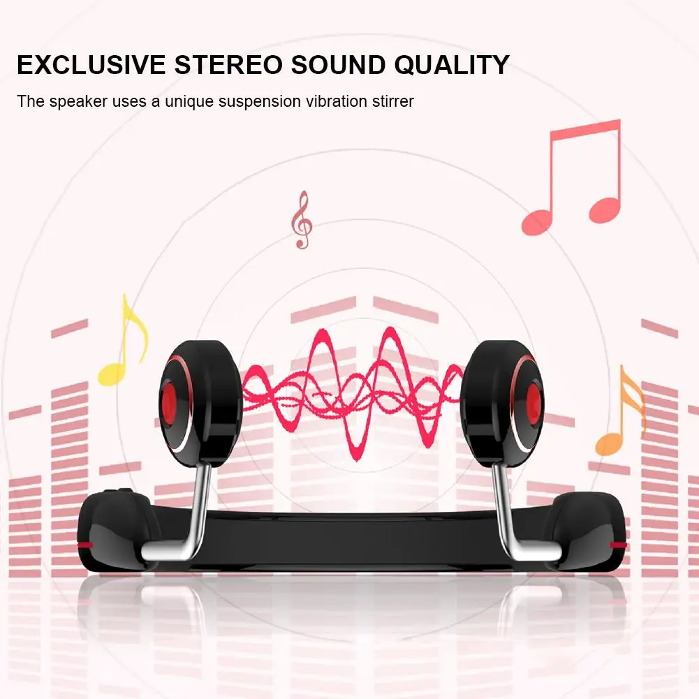 Bluetooth-гарнитура с костной проводимостью 5,0, 8 ГБ, MP3, светящиеся огни, спортивные беспроводные наушники, микрофон, гарнитура