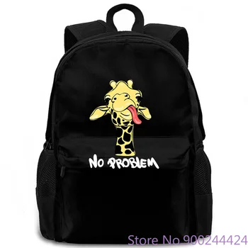 

Giraffe Quote Graphic (No Problem) Cheap Wholesale Lady'S women men backpack laptop travel school adult student