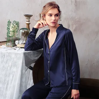 

Womens Satin Pajamas Sleepwear Silk Women's Pyjamas Set Button Down Long Silky Pjs Long Sleeve 2 Piece Nightwear Loungewear Set