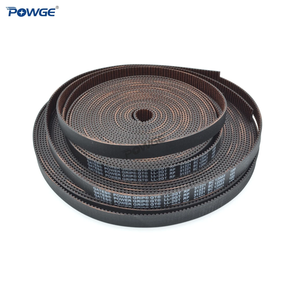 Powge Gt2 Ll-2gt Rf 2gt Open Synchronous Timing Belt Width 6/9/10/12/15mm  Rubber Low Dust Low Vibration Voron Gates 3d Printer - Transmission Belts -  AliExpress