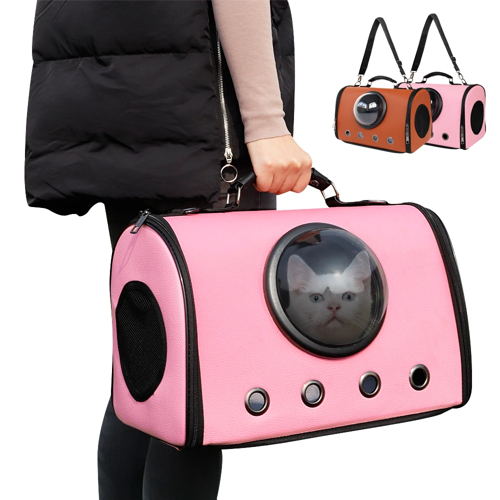 Дышащая переноска для кошек, рюкзак для питомцев, сумка-капсула, переносная оконная сумка для космонавта, кошки, собаки, щенка, переноска для путешествий, пластиковая сумка
