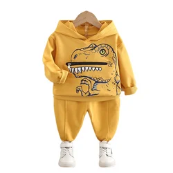 Nova Moda Outono Meninas Do Bebê Roupas Crianças Meninos Calças De Algodão Hoodies 2 Pçs/set Primavera Criança Casual Sportswear Roupas Crianças