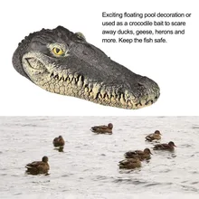 Floating Crocodile Head Water Bait Pond Ornament Garden Pond Art Decoration Goose Predator Heron Duck Control Garden Decoration