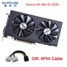 Видеокарта SAPPHIRE AMD Radeon RX 480 4 ГБ GDDR5 игровой ПК GPU 256bit PCI графическая