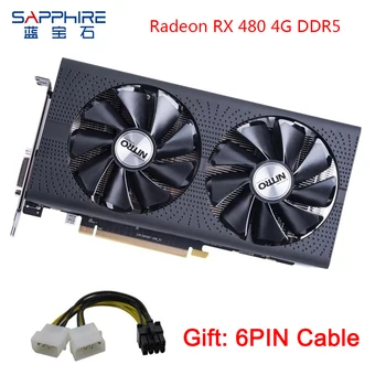 

SAPPHIRE AMD Radeon RX 480 4GB GDDR5 Video Card Gaming PC GPU 256bit PCI Graphics Card Express 3.0 Desktop Used Cards Computer