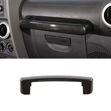 Passenger Side Handle Cover Trim Co pilot Grab Bar Decor Sticker for Jeep Wrangler JK 2007 2010 ABS Carbon Fiber Car Accessories