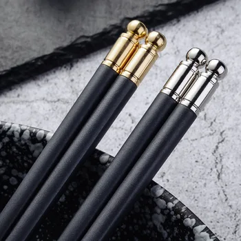 

10 pairs Japanese Chopsticks Cheap Alloy Non Slip Sushi Food sticks Chop Sticks Japoneses Reusable Chopsticks 24CM