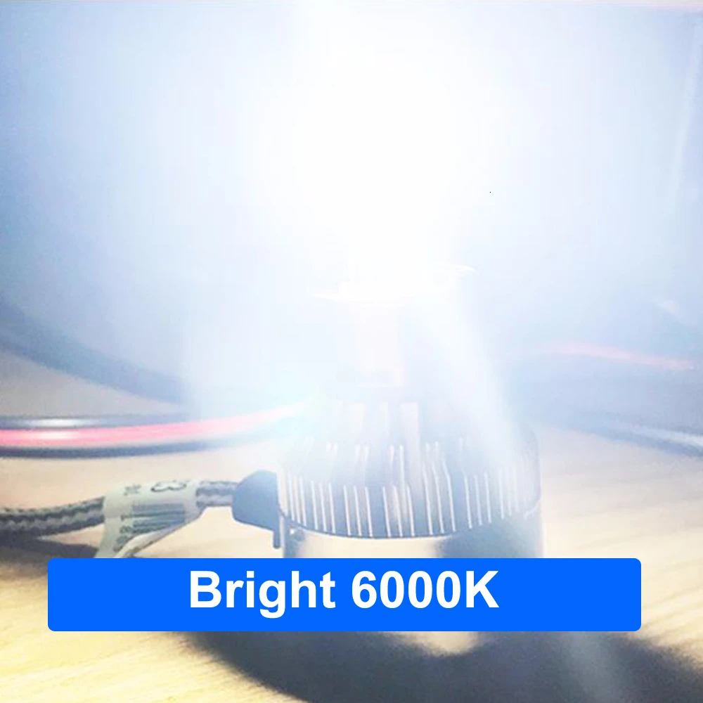2 шт. Автомобильные светодиодные лампы для фар 6000 К COB C6 фара H1/H3/H4/H7/H11/9005/9006/9012 быстрое охлаждение авто фары 12V светодиодный свет